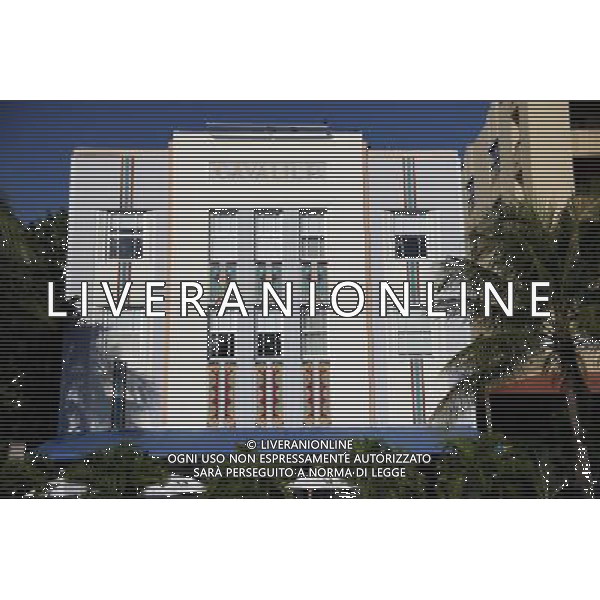 Art deco architecture of the Cavalier Hotel in the art deco district on Ocean Drive on Miami Beach, America /Agenzia Aldo Liverani Sas - ITALY ONLY -