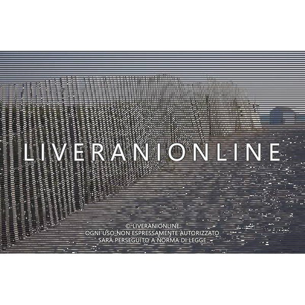 Fence on the beach at South Beach on Miami Beach, America /Agenzia Aldo Liverani Sas - ITALY ONLY -