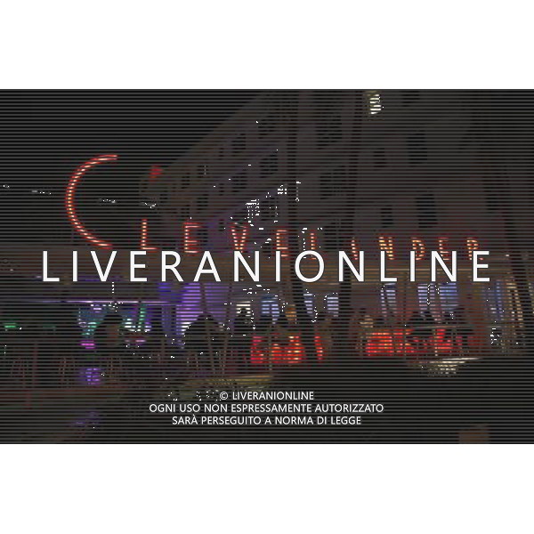 Night scene of the Lights of the Clevelander Hotel on Ocean Drive on Miami Beach, America /Agenzia Aldo Liverani Sas - ITALY ONLY -