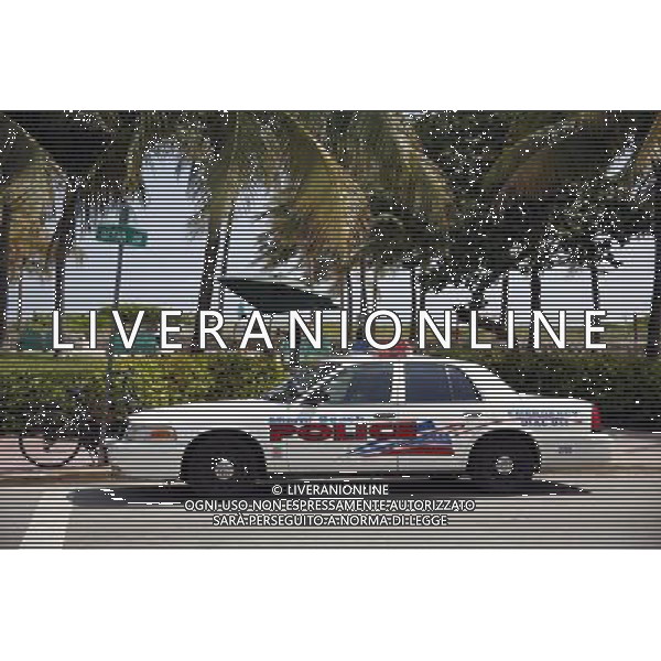 Miami Beach Police car on Ocean Drive in South Beach on Miami Beach, America /Agenzia Aldo Liverani Sas - ITALY ONLY -