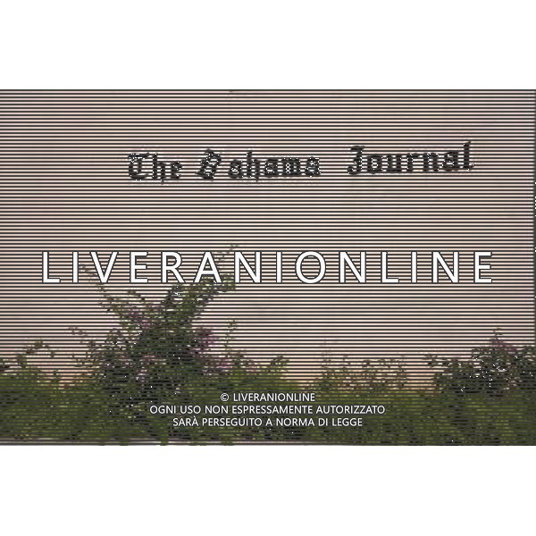The Bahama Journal newspaper sign Nassau, New Providence Island, Bahamas
