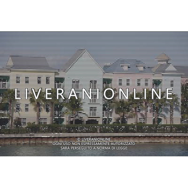 Houses on Paradise Island in Nassau, New Providence Island, Bahamas