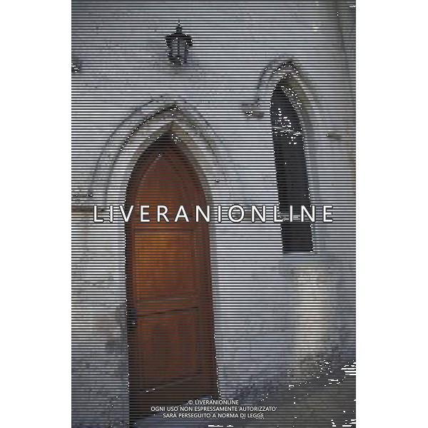 Church door at Christ Church Cathedral in Nassau, New Providence Island, Bahamas