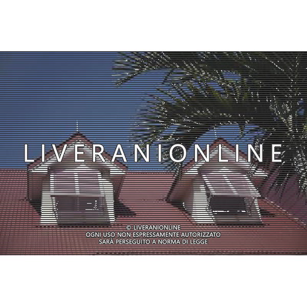 Windows in the roof in Nassau, New Providence Island, Bahamas