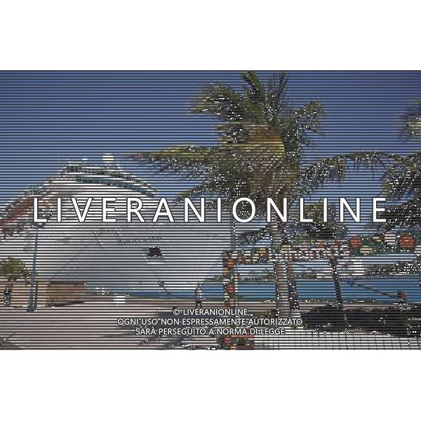 Cruise ship docked at Prince George Wharf in Nassau, New Providence Island, Bahamas