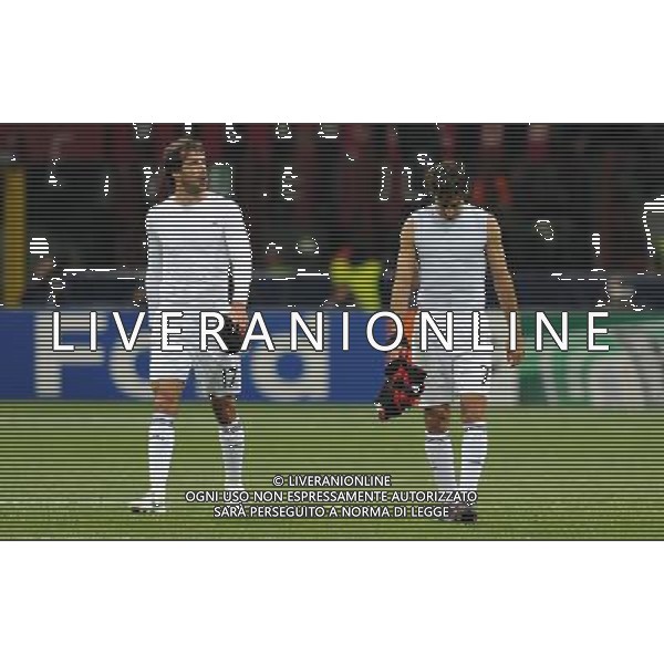 Champions League 2009/2010 Gruppo C Milano - 03.11.2009 AC Milan-Real Madrid CF Nella Foto:RAUL GONZALEZ-VAN NISTELROOY RUUD /Ph.Vitez-Ag. Aldo Liverani