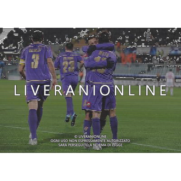Champions League 2009/2010 Gruppo E Firenze - 04.11.2009 ACF Fiorentina-Debrecen VSC Nella Foto: esultanza dopo il gol di adrian mutu /Ph.Vitez-Ag. Aldo Liverani