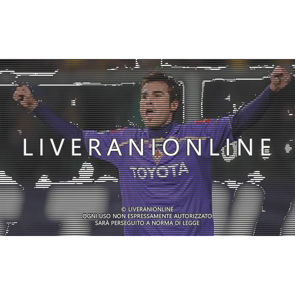 Champions League 2009/2010 Gruppo E Firenze - 04.11.2009 ACF Fiorentina-Debrecen VSC Nella Foto: esultanza dopo il gol di adrian mutu /Ph.Vitez-Ag. Aldo Liverani