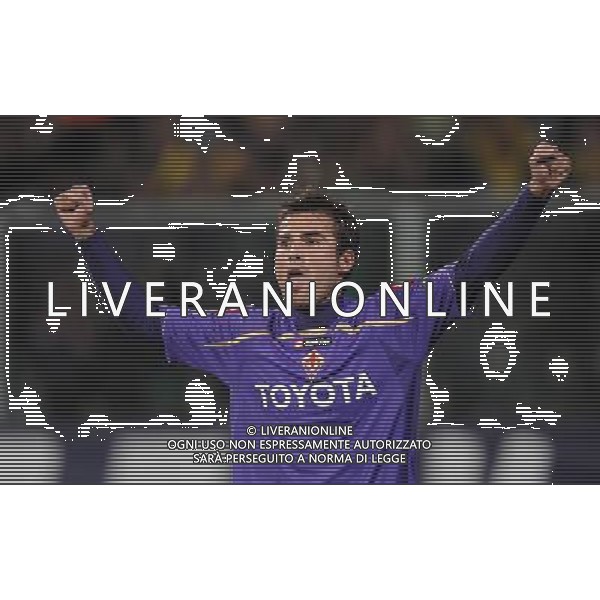 Champions League 2009/2010 Gruppo E Firenze - 04.11.2009 ACF Fiorentina-Debrecen VSC Nella Foto: esultanza dopo il gol di adrian mutu /Ph.Vitez-Ag. Aldo Liverani