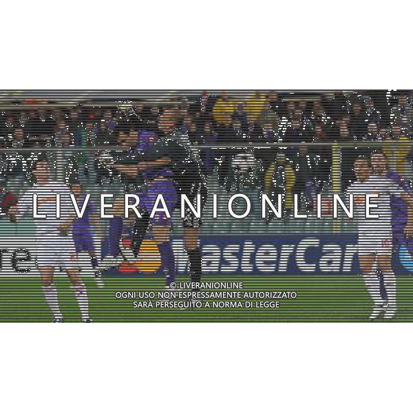 Champions League 2009/2010 Gruppo E Firenze - 04.11.2009 ACF Fiorentina-Debrecen VSC Nella Foto: IL GOL DI DARIO DAINELLI DEL 2-1 /Ph.Vitez-Ag. Aldo Liverani