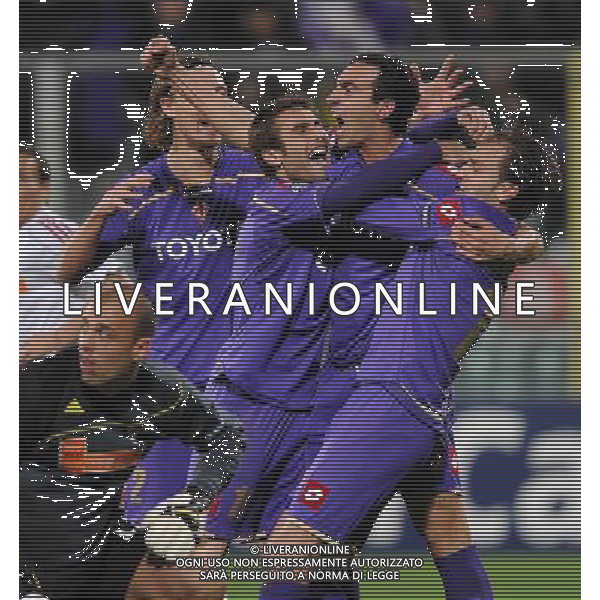Champions League 2009/2010 Gruppo E Firenze - 04.11.2009 ACF Fiorentina-Debrecen VSC Nella Foto: DARIO DAINELLI ESULTANZA DOPO IL GOL /Ph.Vitez-Ag. Aldo Liverani