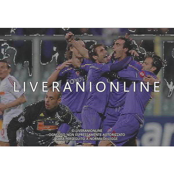 Champions League 2009/2010 Gruppo E Firenze - 04.11.2009 ACF Fiorentina-Debrecen VSC Nella Foto: DARIO DAINELLI ESULTANZA DOPO IL GOL /Ph.Vitez-Ag. Aldo Liverani