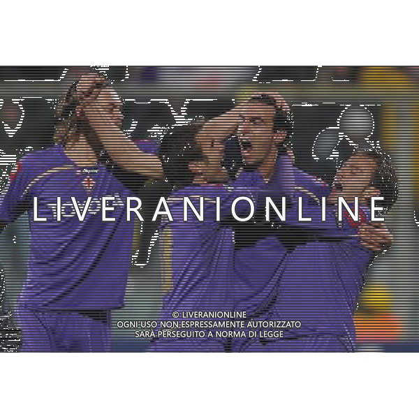 Champions League 2009/2010 Gruppo E Firenze - 04.11.2009 ACF Fiorentina-Debrecen VSC Nella Foto: DARIO DAINELLI ESULTANZA DOPO IL GOL /Ph.Vitez-Ag. Aldo Liverani