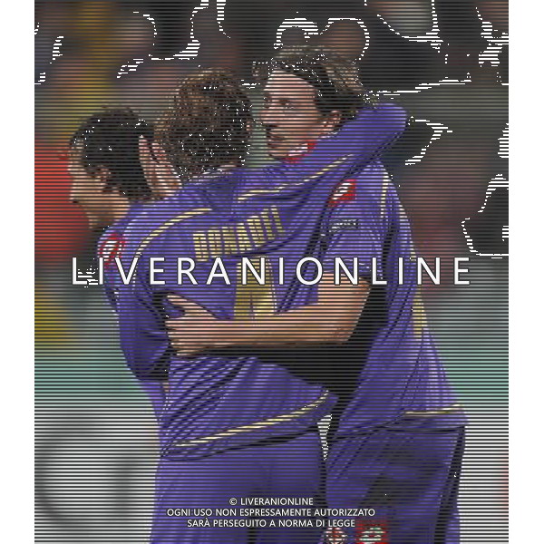 Champions League 2009/2010 Gruppo E Firenze - 04.11.2009 ACF Fiorentina-Debrecen VSC Nella Foto: RICCARDO MONTOLIVO ESULTANZA DOPO IL GOL /Ph.Vitez-Ag. Aldo Liverani