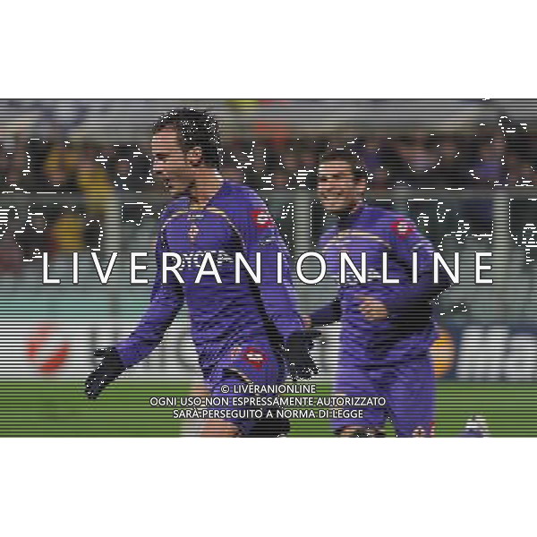 Champions League 2009/2010 Gruppo E Firenze - 04.11.2009 ACF Fiorentina-Debrecen VSC Nella Foto: ALBERTO GILARDINO ESULTANZA DOPO IL GOL /Ph.Vitez-Ag. Aldo Liverani