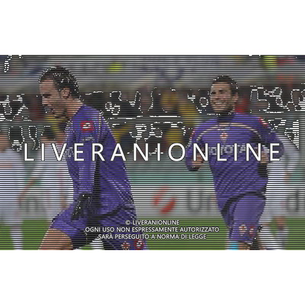 Champions League 2009/2010 Gruppo E Firenze - 04.11.2009 ACF Fiorentina-Debrecen VSC Nella Foto: ALBERTO GILARDINO ESULTANZA DOPO IL GOL /Ph.Vitez-Ag. Aldo Liverani