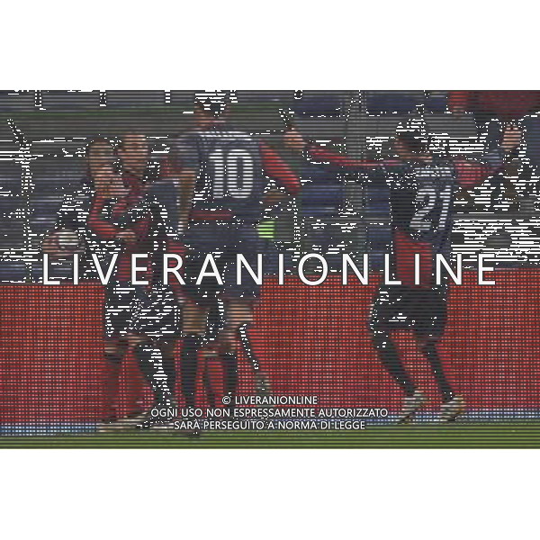 Genoa - Lille Europa League 2009/2010 5-11-2009 Genova Nella foto: esultanza dopo il gol di palacio ©Alessandro Falzone/Agenzia Aldo Liverani Sas 
