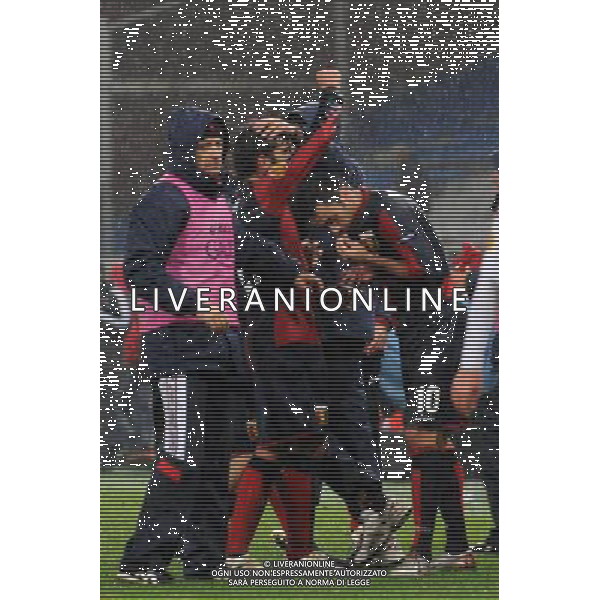 Genoa Lille Europa League 2009/2010 5-11-2009 Genova Nella foto: esultanza del genoa a fine gara ©falzone/Agenzia Aldo Liverani Sas 