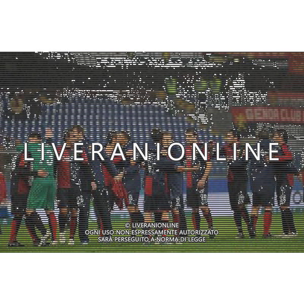 Genoa Lille Europa League 2009/2010 5-11-2009 Genova Nella foto: esultanza dei giocatori del genoa a fine gara ©falzone/Agenzia Aldo Liverani Sas 