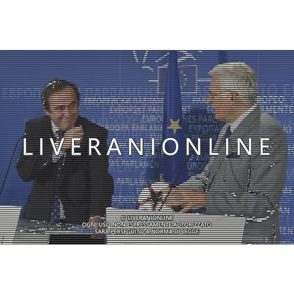 European parliament President , Polish, Jerzy Buzek and UEFA soccer organization, President Michel Platini (L) hold a press conference after their meeting at EU Parliament in Brussels, Belgium on 2009-11-05 Michel Platini, the head of the Union of European Football Associations, is pleading with European officials for an American-style system that restricts spending to a percentage of every soccer teams revenues. © by Wiktor Dabkowski /Agenzia Aldo Liverani Sas - ITALY ONLY -