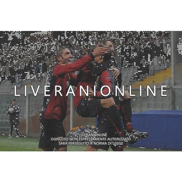 Genoa - Lille Uefa Europa League 2009/2010 5-11-2009 Genova Nella foto: Abbracci Esultanza di Hernan Crespo dopo il gol ©Alessandro Falzone/Agenzia Aldo Liverani Sas