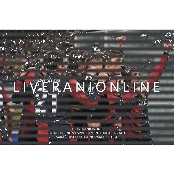 Genoa - Lille Uefa Europa League 2009/2010 5-11-2009 Genova Nella foto: Abbracci Esultanza di Hernan Crespo dopo il gol ©Alessandro Falzone/Agenzia Aldo Liverani Sas