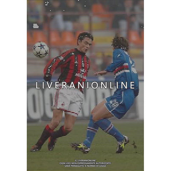 MILANO 18/12/03 COPPA ITALIA - MILAN SAMPDORIA NELLA FOTO: INZAGHI - GRANDONI 