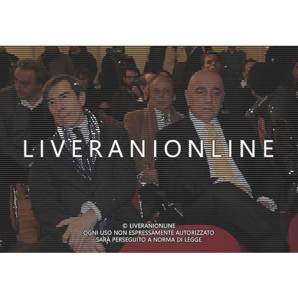 MILANO 11/11/2009 MONDADORI MULTICENTER VIA MARGHERA, 28 PRESENTAZIONE DEL LIBRO DI MARIO SCONCERTI: \'STORIA DELLE IDEE DEL CALCIO\' NELLA FOTO ADRIANO GALLIANI ED ARIEDO BRAIDA FOTO ROMANO/AG ALDO LIVERANI