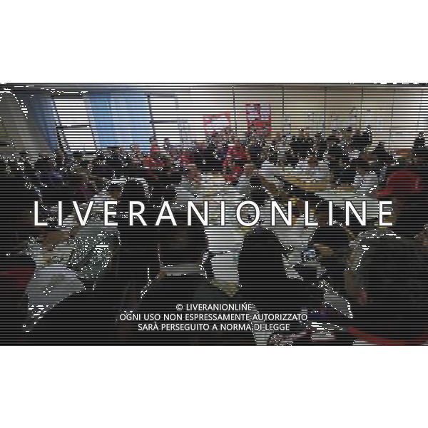 Raduno Nazionale Italiana Coppito (AQ) - 12.11.2009 La Nazionale mangia nella mensa della Caserma della Guardia di Finanza di Coppito Nella Foto:FOLLA IN MENSA PER LA NAZIONALE /Ph.Vitez-Ag. Aldo Liverani