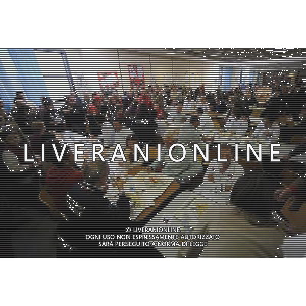 Raduno Nazionale Italiana Coppito (AQ) - 12.11.2009 La Nazionale mangia nella mensa della Caserma della Guardia di Finanza di Coppito Nella Foto:NAZIONALE MANGIA IN MENSA /Ph.Vitez-Ag. Aldo Liverani