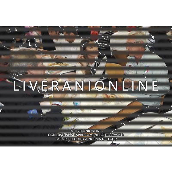 Raduno Nazionale Italiana Coppito (AQ) - 12.11.2009 La Nazionale mangia nella mensa della Caserma della Guardia di Finanza di Coppito Nella Foto:LIPPI-BERTOLASO /Ph.Vitez-Ag. Aldo Liverani