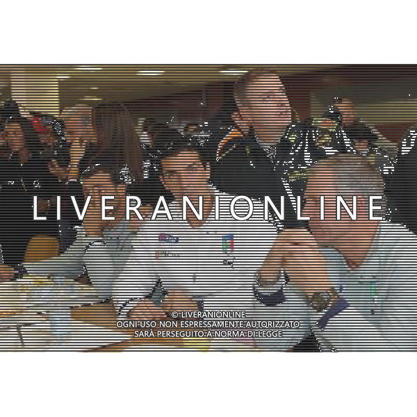 Raduno Nazionale Italiana Coppito (AQ) - 12.11.2009 La Nazionale mangia nella mensa della Caserma della Guardia di Finanza di Coppito Nella Foto:BUFFON /Ph.Vitez-Ag. Aldo Liverani