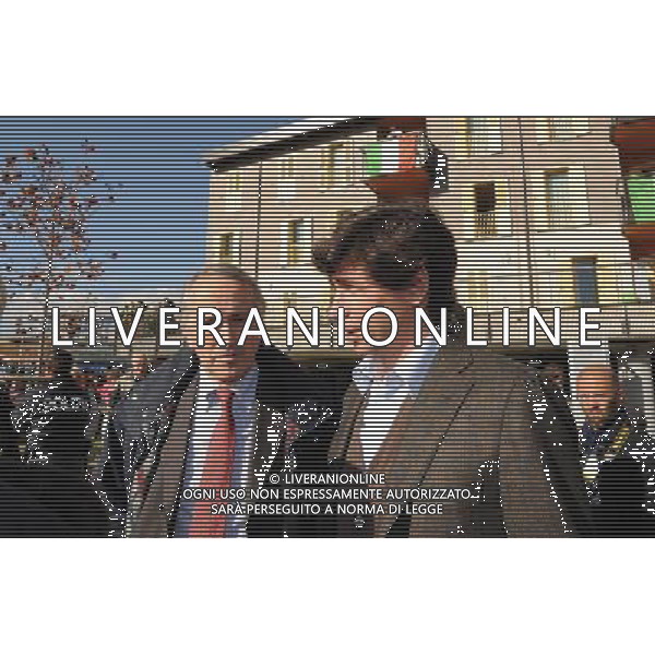 Raduno Nazionale Italiana L\'Aquila (AQ) - 12.11.2009 La Nazionale in visita alle nuove case dell\'Aquila Nella Foto:ABETE-ALBERTINI /Ph.Massimiliano Vitez/Ag. Aldo Liverani