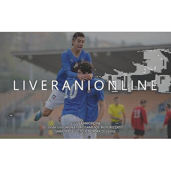 Qualificazioni ai Campionati Europei Under 19 Gruppo 1 Serravalle (Rep. di San Marino) - 13.11.2009 Italia-Albania Nella Foto:DESTRO ESULTA /Ph.Vitez-Ag. Aldo Liverani