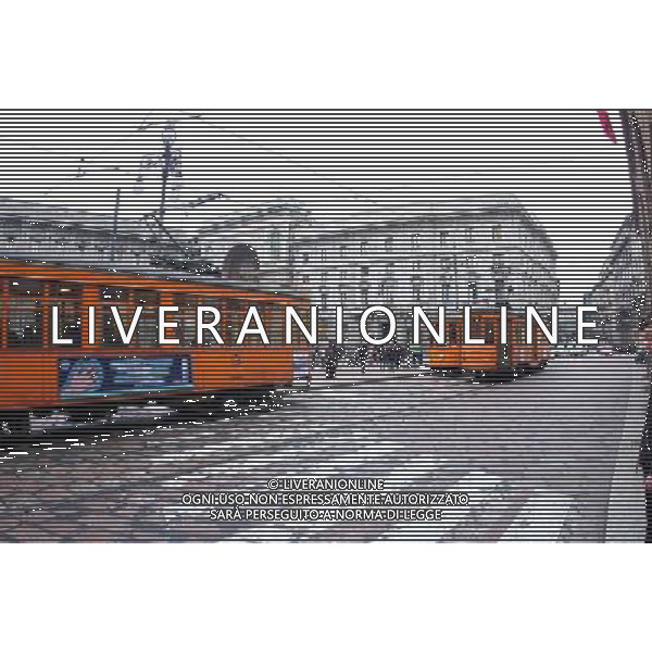 VEDUTE DELLA CITTA\' DI MILANO NELLA FOTO: PIAZZA DELLA SCALA CON I TRAM © ANTONIO SORANO - AG. ALDO LIVERANI SAS