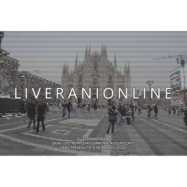 VEDUTE DELLA CITTA\' DI MILANO NELLA FOTO: PIAZZA DEL DUOMO CON LA CATTEDRALE © ANTONIO SORANO - AG. ALDO LIVERANI SAS