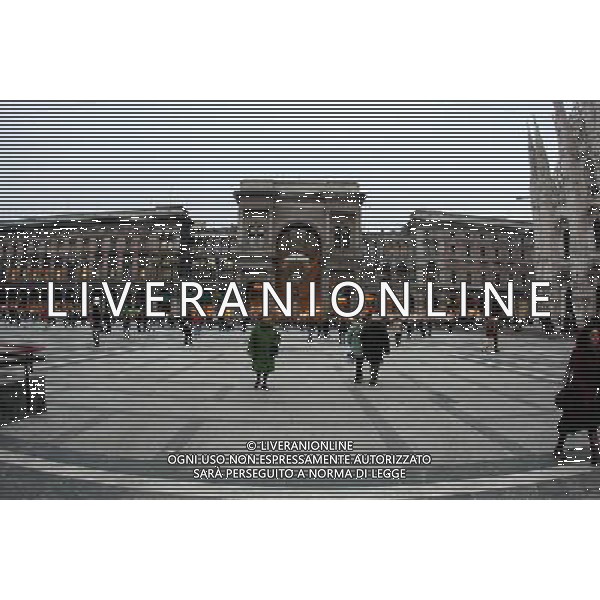 VEDUTE DELLA CITTA\' DI MILANO NELLA FOTO: PIAZZA DEL DUOMO CON L\'ENTRATA DELLA GALLERIA VITTORIO EMANUELE © ANTONIO SORANO - AG. ALDO LIVERANI SAS
