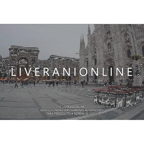 VEDUTE DELLA CITTA\' DI MILANO NELLA FOTO: PIAZZA DEL DUOMO CON L\'ENTRATA DELLA GALLERIA VITTORIO EMANUELE © ANTONIO SORANO - AG. ALDO LIVERANI SAS