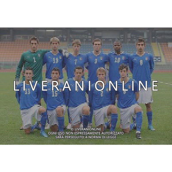 Qualificazioni ai Campionati Europei Under 19 Gruppo 1 Serravalle (Rep. di San Marino) - 13.11.2009 Italia-Albania Nella Foto:ITALIA formazione under 19 /Ph.Vitez-Ag. Aldo Liverani