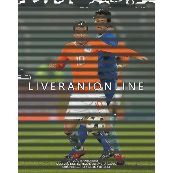 Amichevole Pescara - 14.11.2009 Italia-Olanda Nella Foto:VAN DER VAART RAFAEL-GROSSO FABIO /Ph.Vitez-Ag. Aldo Liverani