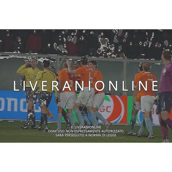 PESCARA 14/11/2009 CALCIO AMICHEVOLE ITALIA OLANDA CALCIO NELLA FOTO L\'ESULTANZA DELL\'ITALIA DOPO IL GOL DI GIAMPAOLO PAZZINI PH AG ALDO LIVERANI SAS