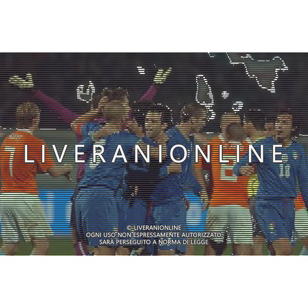 PESCARA 14/11/2009 CALCIO AMICHEVOLE ITALIA OLANDA CALCIO NELLA FOTO L\'ESULTANZA DELL\'ITALIA DOPO IL GOL DI GIAMPAOLO PAZZINI PH AG ALDO LIVERANI SAS