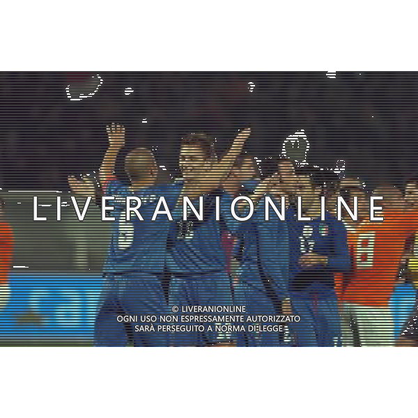 PESCARA 14/11/2009 CALCIO AMICHEVOLE ITALIA OLANDA CALCIO NELLA FOTO L\'ESULTANZA DELL\'ITALIA DOPO IL GOL DI GIAMPAOLO PAZZINI PH AG ALDO LIVERANI SAS