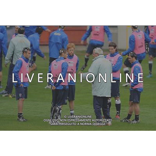 Raduno Nazionale Italiana Cesena (FC) - 17.11.2009 Allenamento Nella Foto:LIPPI PARLA A MARCHIONNI-CANDREVA-BIONDINI-MONTOLIVO-DI NATALE /Ph.Vitez-Ag. Aldo Liverani