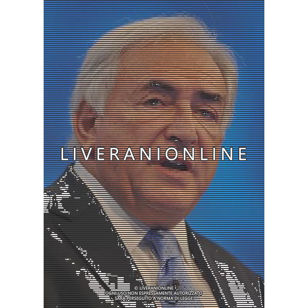 Dominique Strauss-Kahn, MD of the International Monetary Fund speaking at the CBI Annual Conference at the Hilton Hotel in London today. Dominique Strauss-Kahn, direttore generale del Fondo monetario internazionale /Agenzia Aldo Liverani Sas - ITALY ONLY -