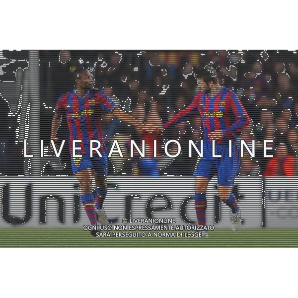 Champions League 2009/2010 Gruppo F MD5 Barcellona - 24.11.2009 FC Barcellona-FC Inter Nella Foto:PIQUE\' ESULTA /Ph.Vitez-Ag. Aldo Liverani