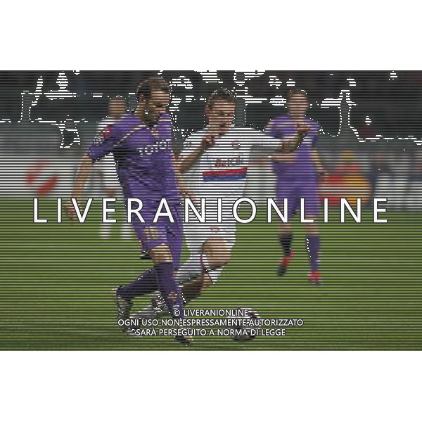 FIORENTINA - OLYMPIQUE LIONE CHAMPIONS LEAGUE 2009/2010 FIRENZE 24/11/2009 NELLA FOTO: CRISTIANO ZANETTI E KIM KALLSTROM ©AGENZIA ALDO LIVERANI S.A.S.