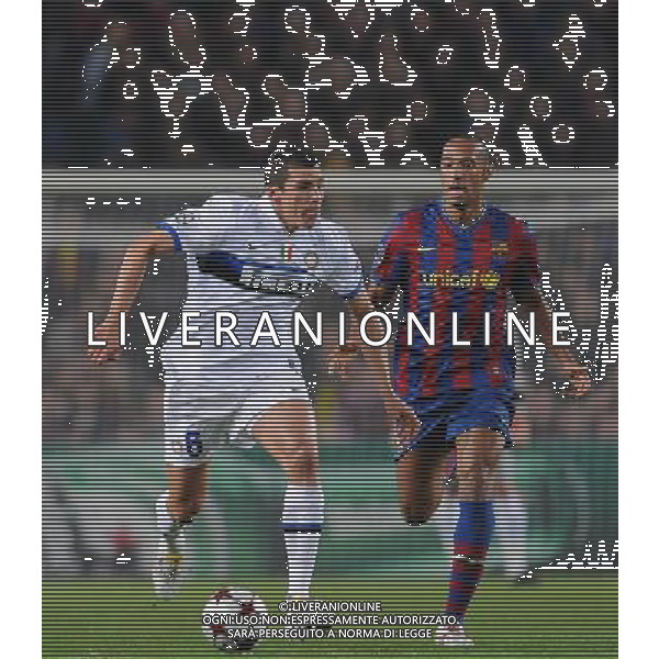 Champions League 2009/2010 Gruppo F MD5 Barcellona - 24.11.2009 FC Barcellona-FC Inter Nella Foto:LUCIO-HENRY THIERRY /Ph.Vitez-Ag. Aldo Liverani