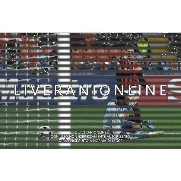 Champions League 2009/2010 Gruppo C MD5 Milano - 25.11.2009 AC Milan-Olympique Marsiglia Nella Foto: IL GOL DI MARCO BORRIELLO DEL 1-0 /Ph.Vitez-Ag. Aldo Liverani