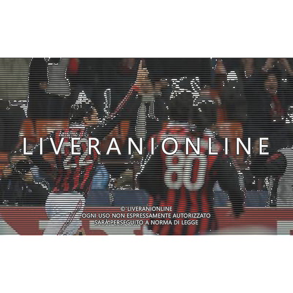 Champions League 2009/2010 Gruppo C MD5 Milano - 25.11.2009 AC Milan-Olympique Marsiglia Nella Foto: ESULTANZA DOPO IL GOL DI MARCO BORRIELLO DEL 1-0 /Ph.Vitez-Ag. Aldo Liverani